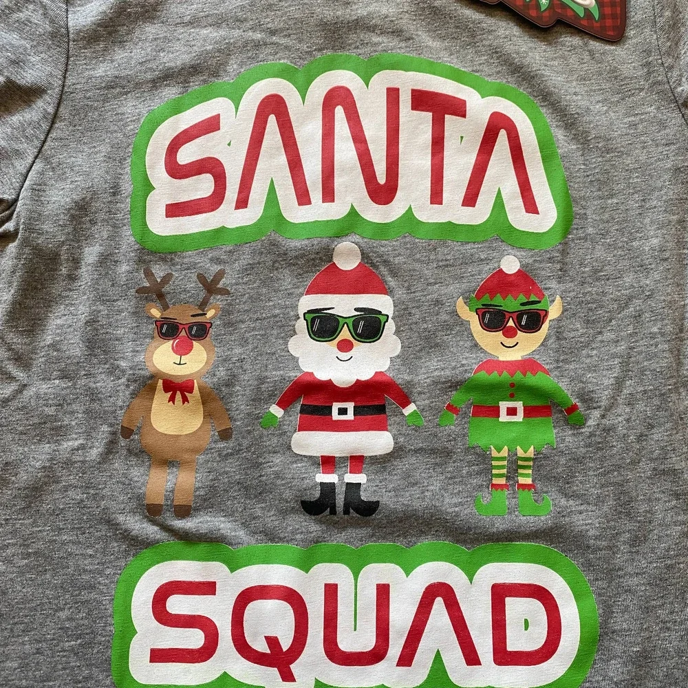 NWT American Dream Team Network ADTN Kids Santa Squad Cotton Blend Shirt (8)